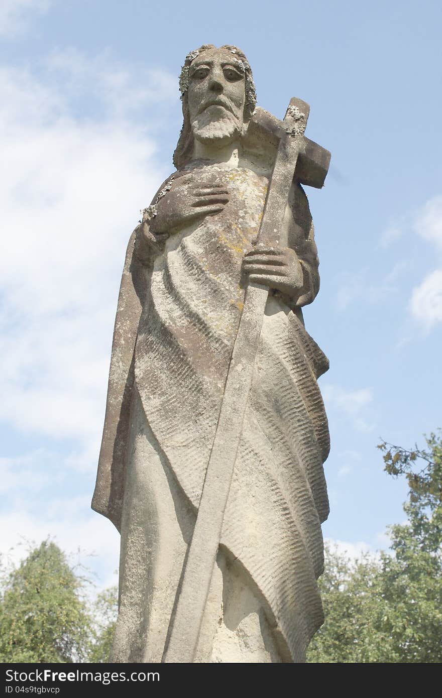 Detail of sculpture of Jesus Christ