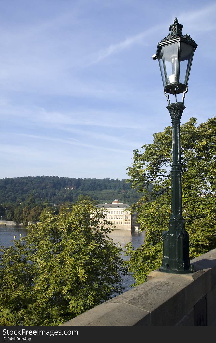 A view of the Charles bridge in Prague, Czech Republic