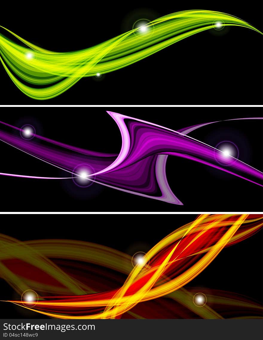 Bright vector backgrounds set with copy space. eps10. Bright vector backgrounds set with copy space. eps10