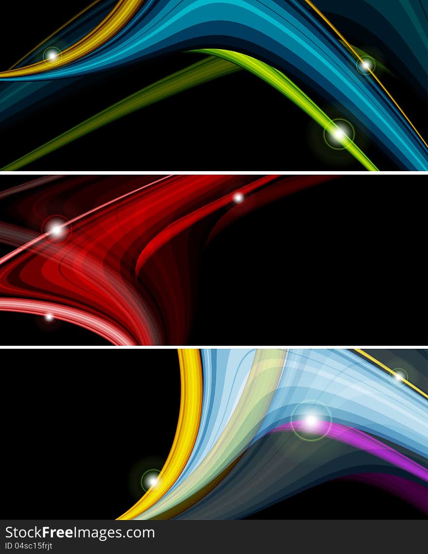 Bright vector backgrounds set with copy space. eps10. Bright vector backgrounds set with copy space. eps10