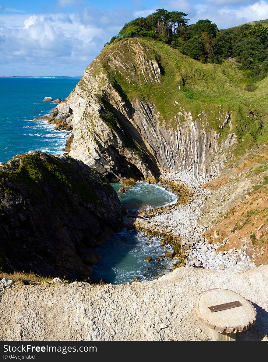 Stair Hole next to Lulworth Cove Dorset England