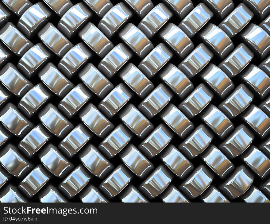 Abstract pattern of metal weaving pieces illustration