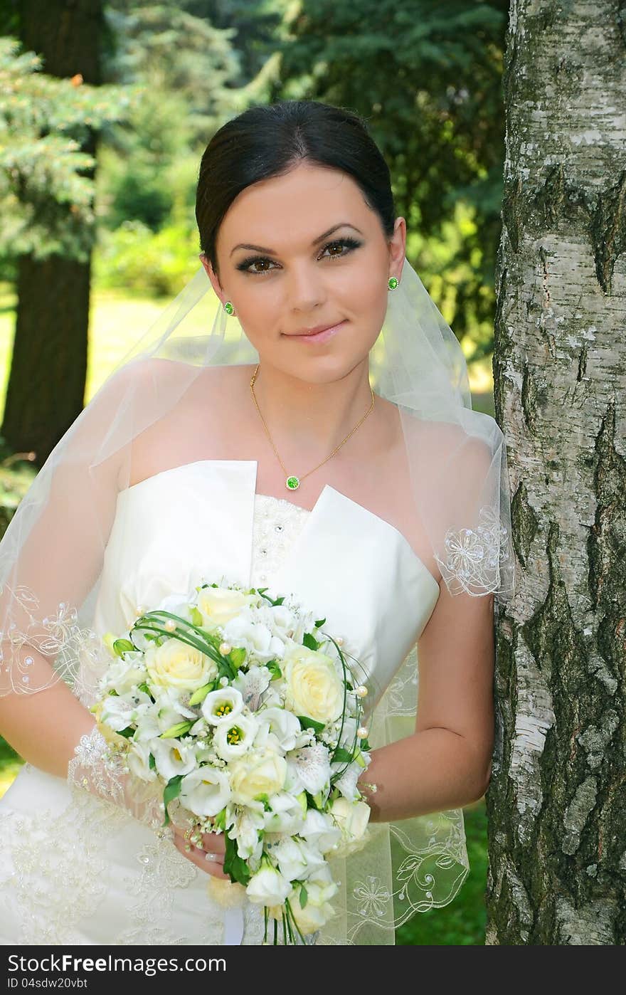 Beautiful Bride With A Bouquet