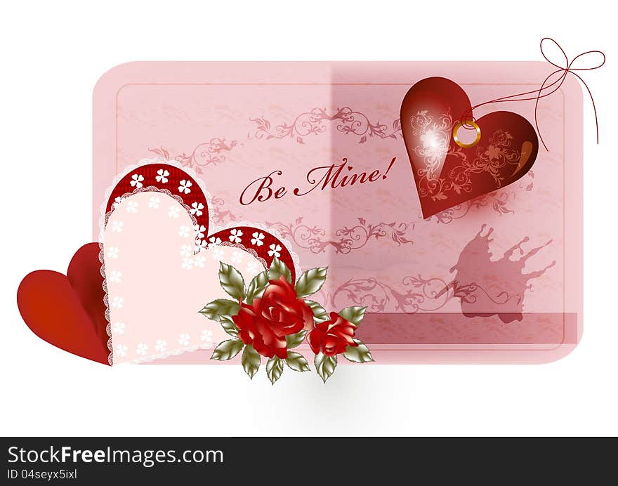 Valentine greeting card for your design. Valentine greeting card for your design