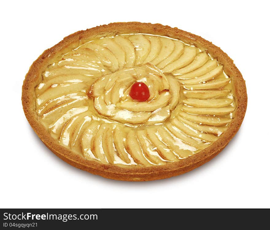 Apple pie  on white background