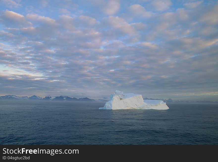 Beautiful iceberg in Antarctica seen from a cruise vessel