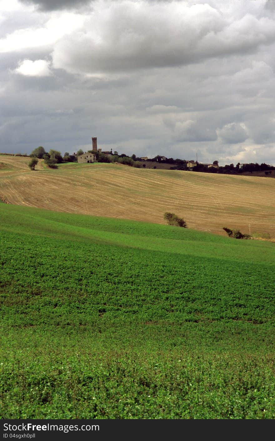 Agricultural land in val of Recanati. Marche region, Italy