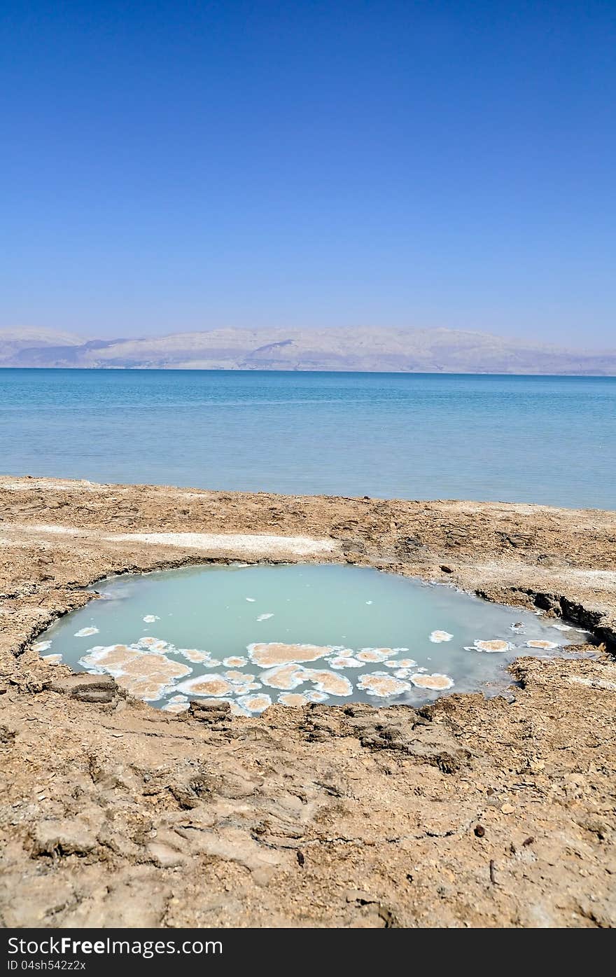 View on conversions of the Dead Sea coast. View on conversions of the Dead Sea coast