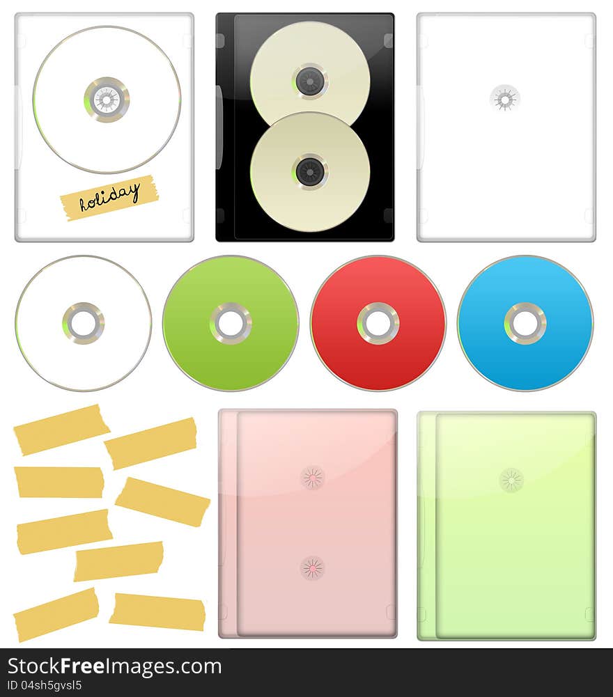 DVD - CD Case Set on a awhite background