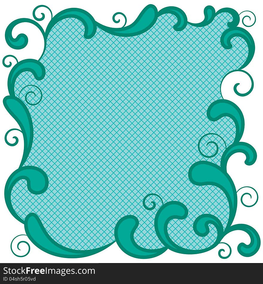 Vector frame with abstract elements