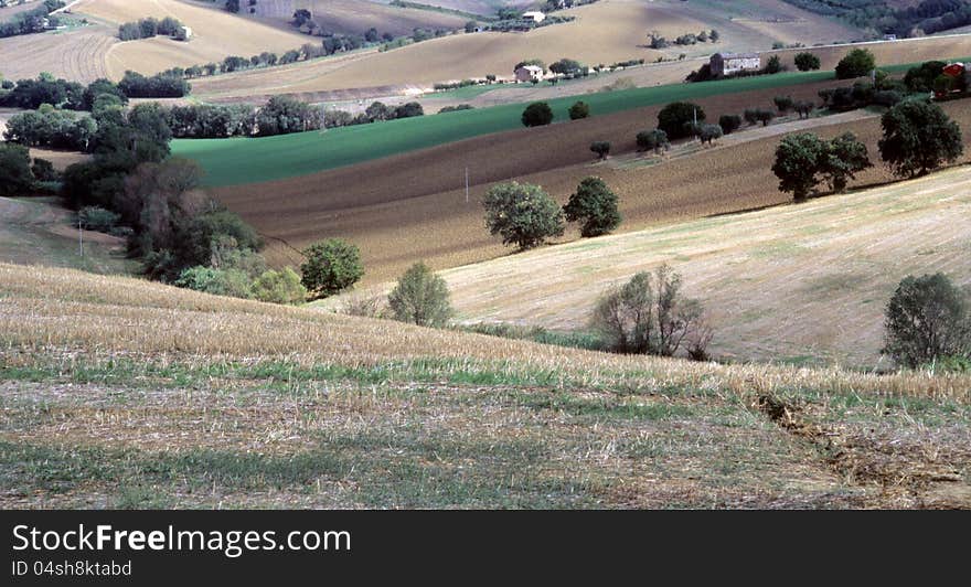 Agricultural land in val of Recanati. Marche region, Italy