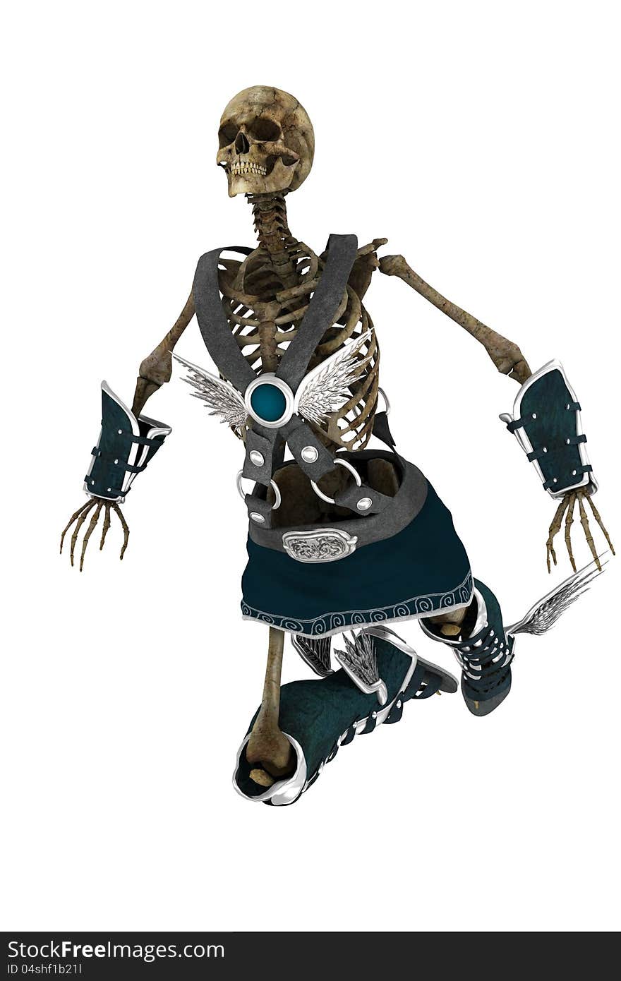 A skeleton in a costume for halloween. A skeleton in a costume for halloween