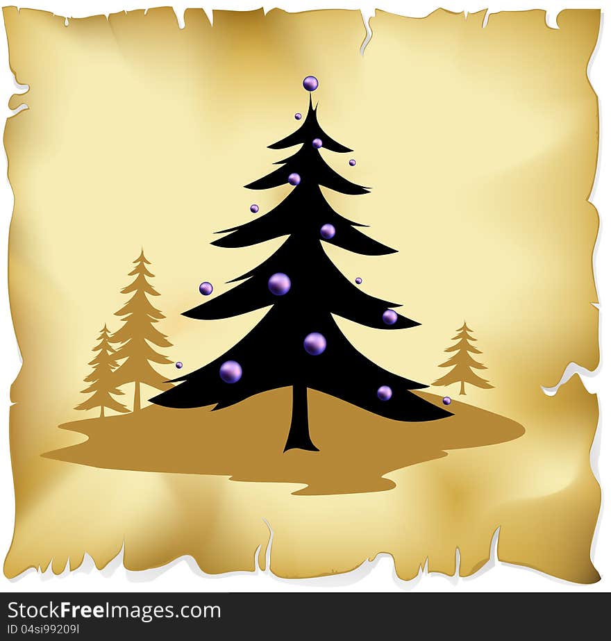 Abstract christmas tree