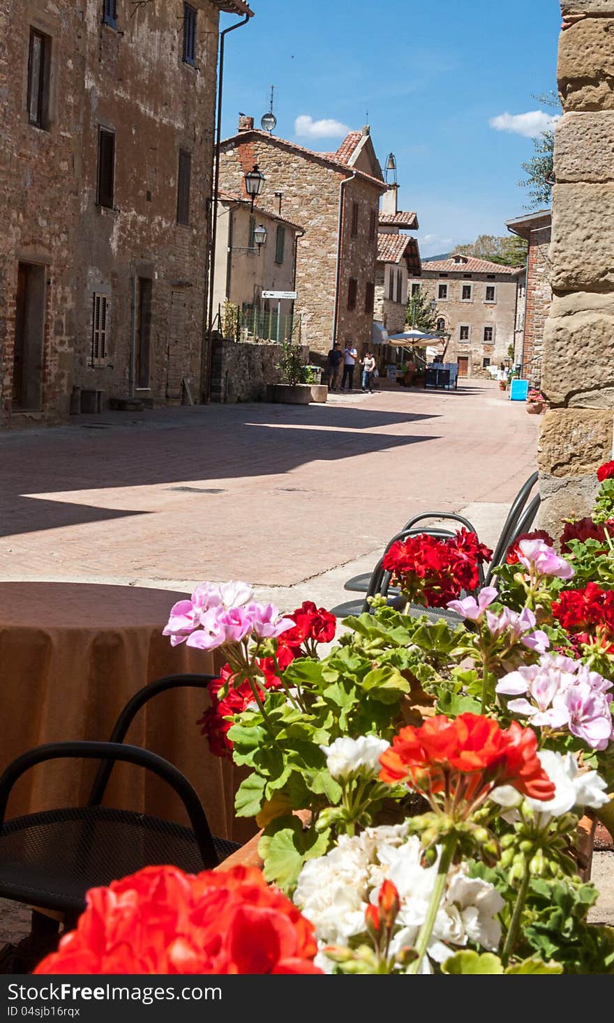 Medieval Street of Borgo sul Trasimeno, Umbria, It