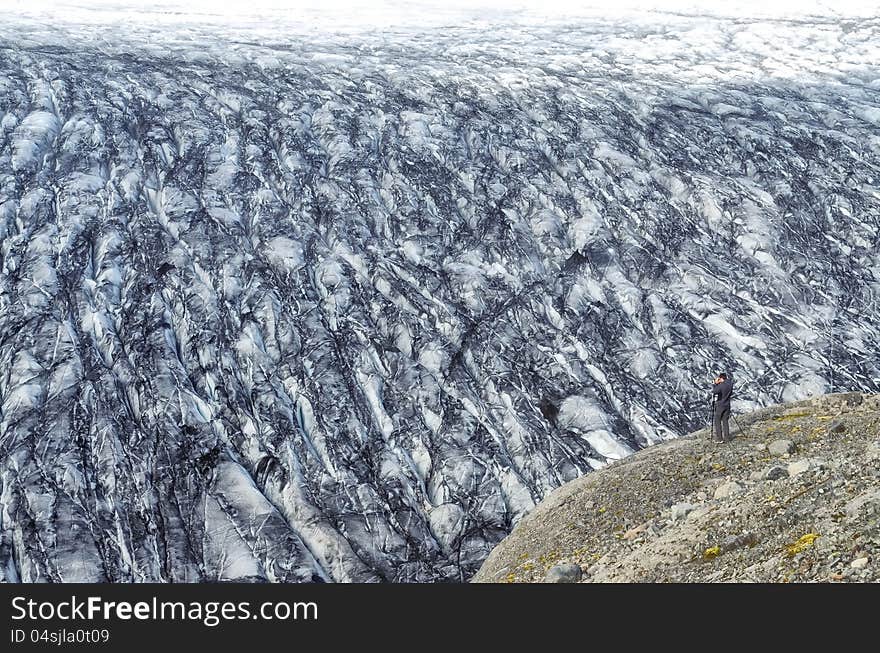 Vatnajokull glacier landscape view, Iceland