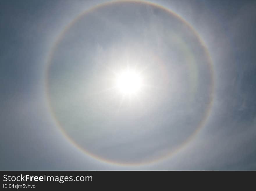 Background Corona, ring around the sun in thailand