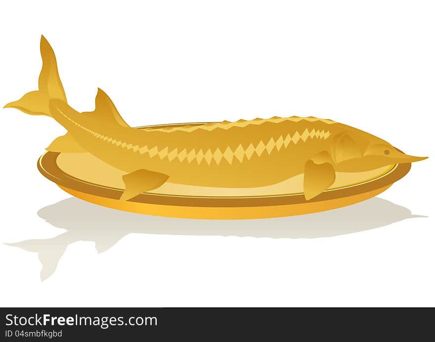 Sturgeon on a platter