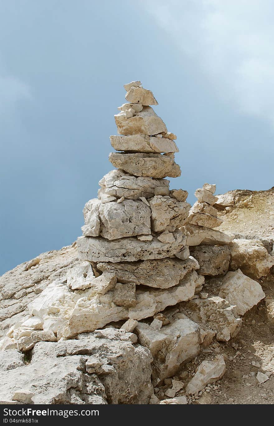 Balanced tower of rocks