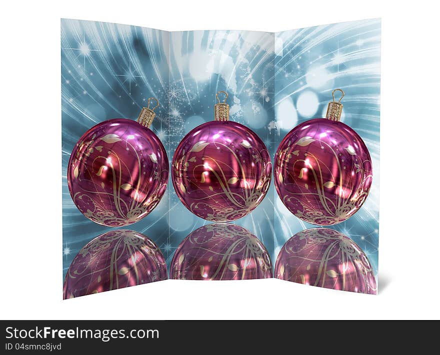 Background Christmas balls card illustration. Background Christmas balls card illustration