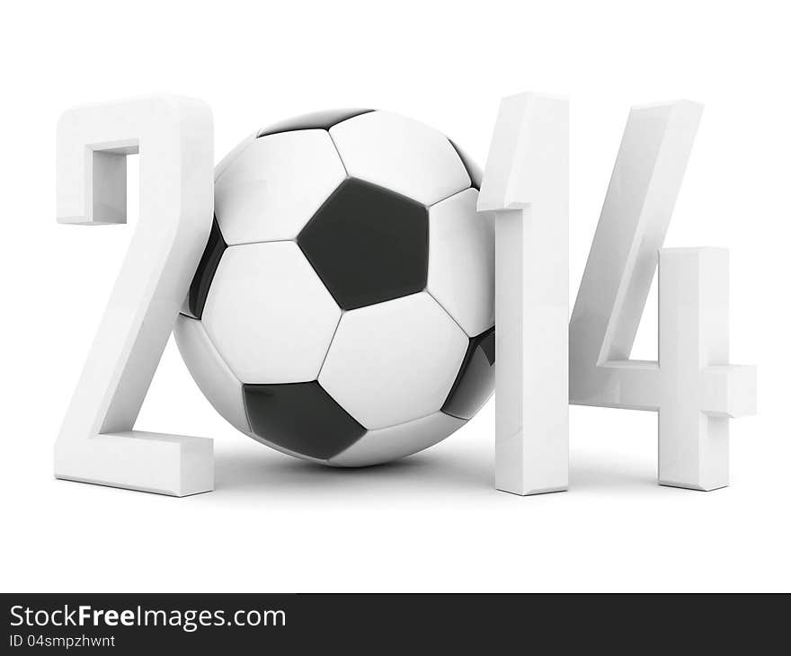 Picture a soccer ball on white background