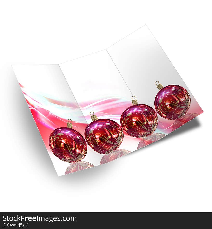 Background Christmas balls card illustration. Background Christmas balls card illustration