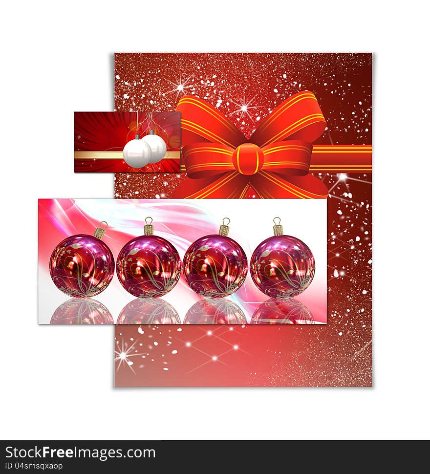 Background Christmas balls card illustration. Background Christmas balls card illustration