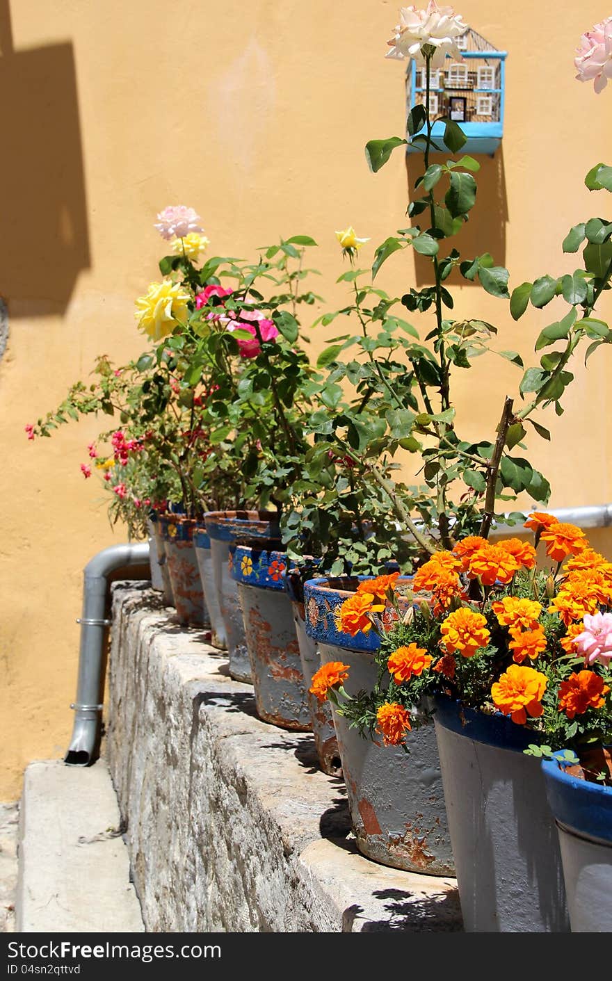 Lisbon designed houses � a lot of cute pots with flowers. Lisbon designed houses � a lot of cute pots with flowers