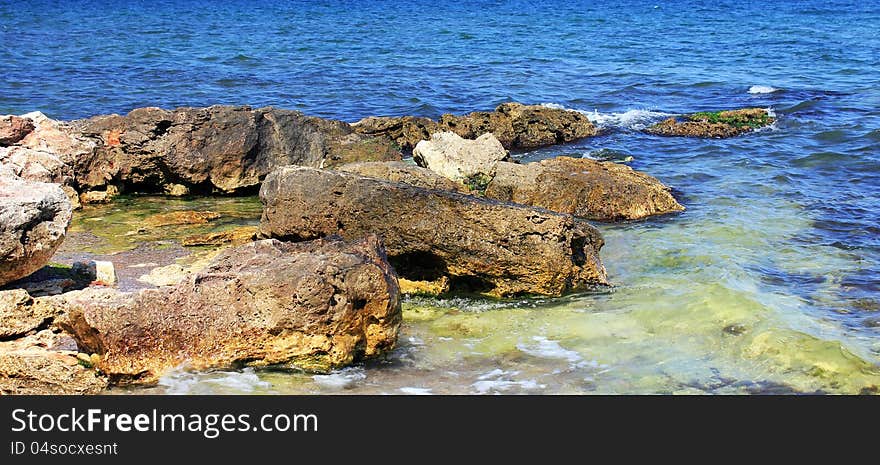 Stones at the seaside