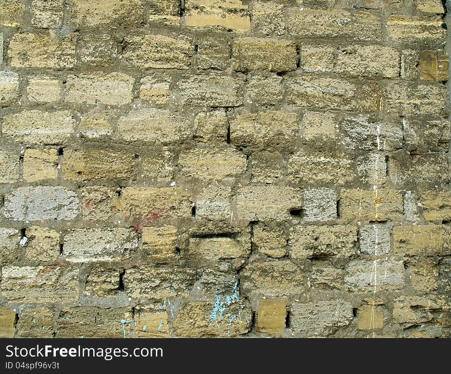 Shell limestone wall texture background. Shell limestone wall texture background.