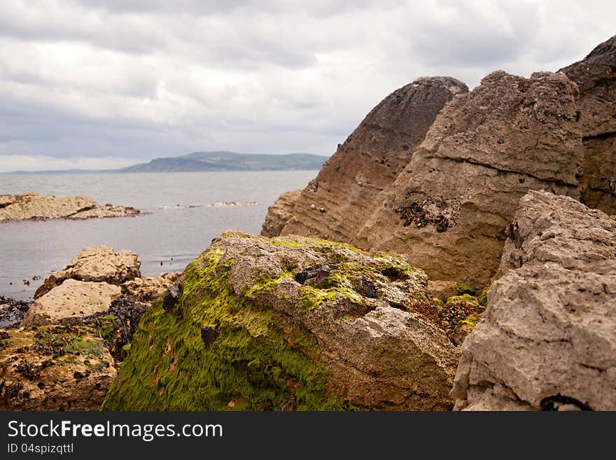 Rocks at the Atlantic ocean