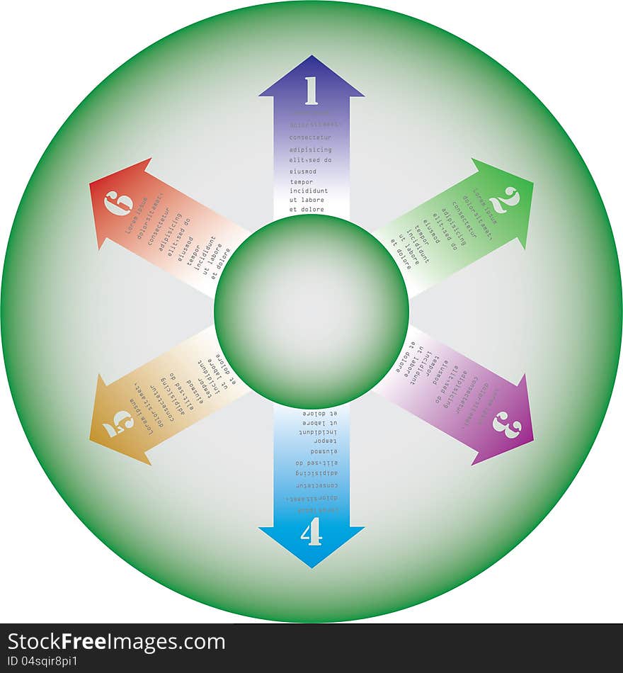 Vector set of colored ribbons