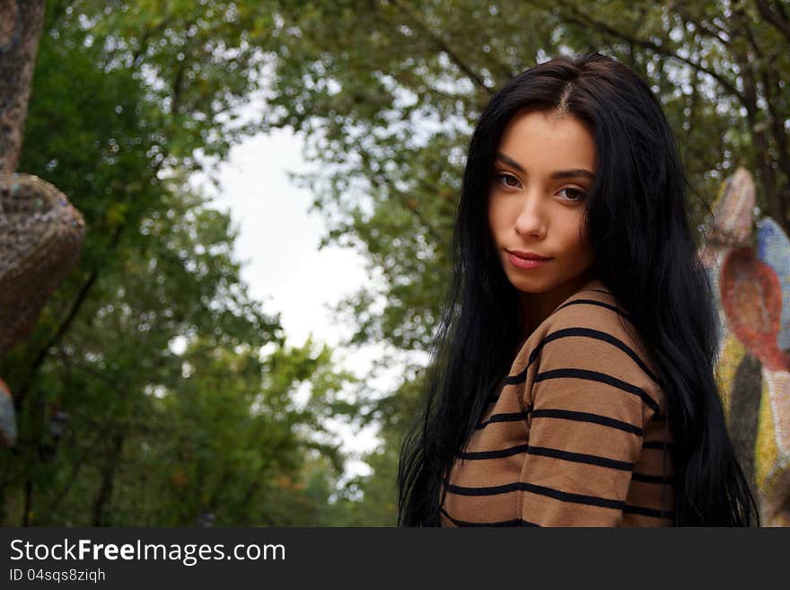 Portrait of a brunette