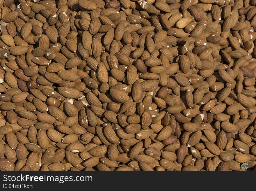 Pile of almonds