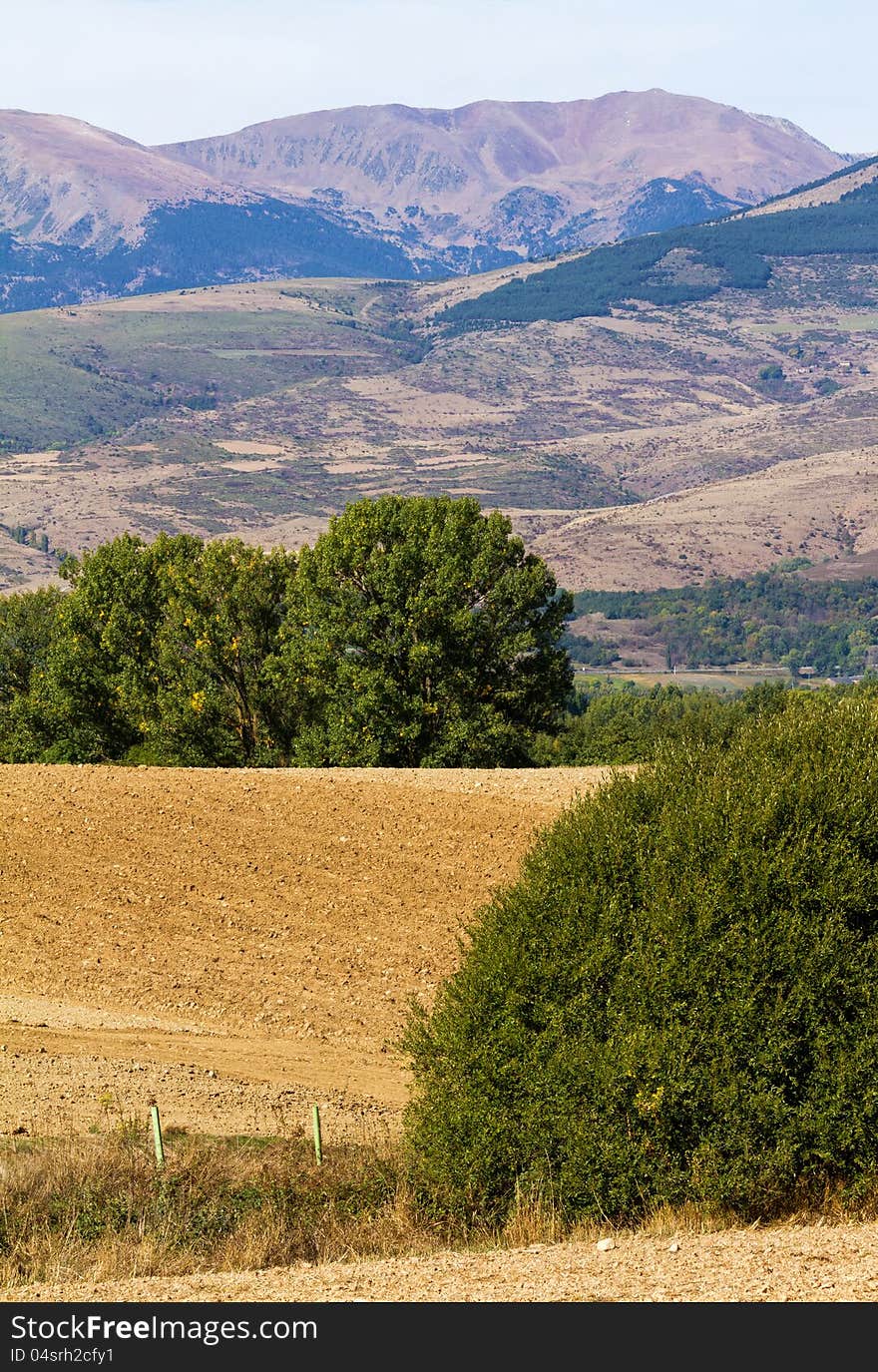 Landscape in Spain (Catalonia,Cerdana)