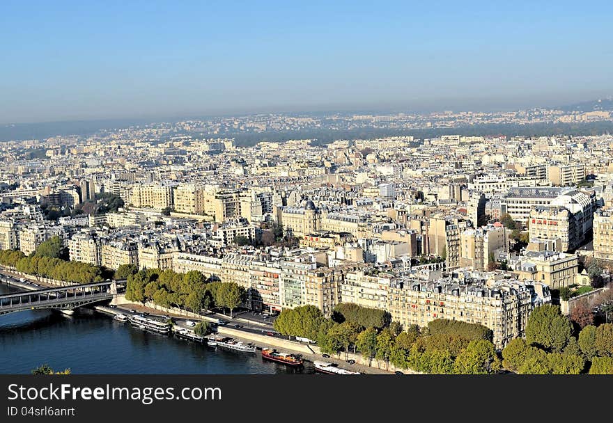 Skyline of Paris France in Europe