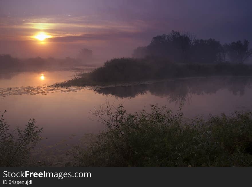 Landscape of morning sunrise