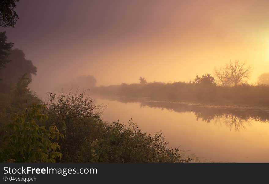 Landscape of morning sunrise