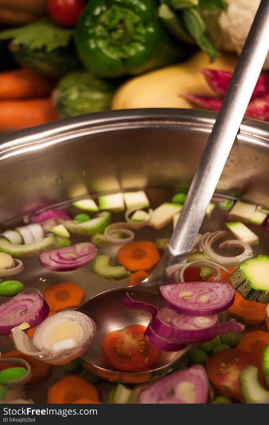 The ingredients for Vegetable Soup