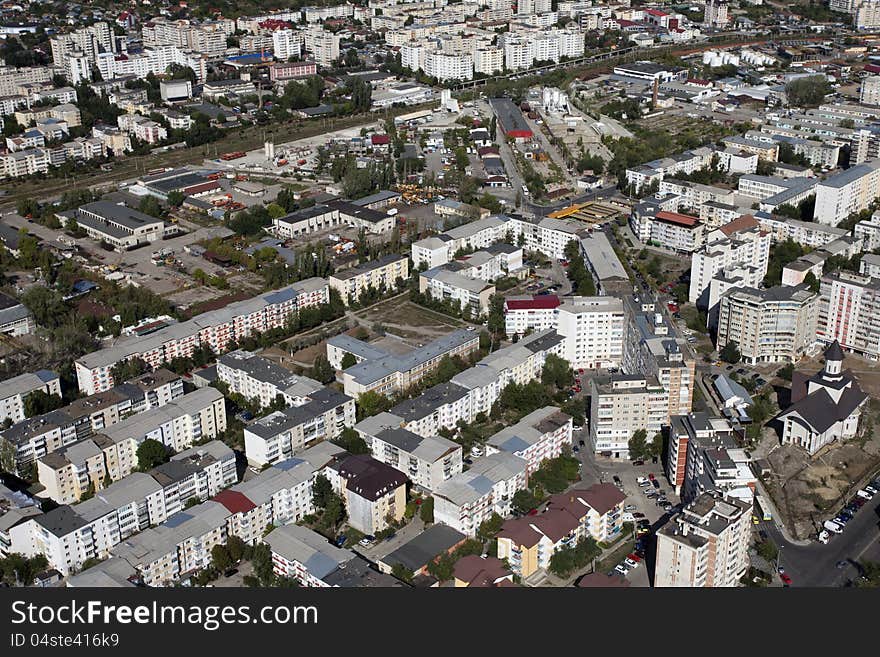 Aerial View With Buildings