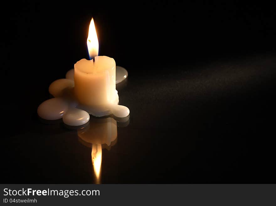 Candle On Dark