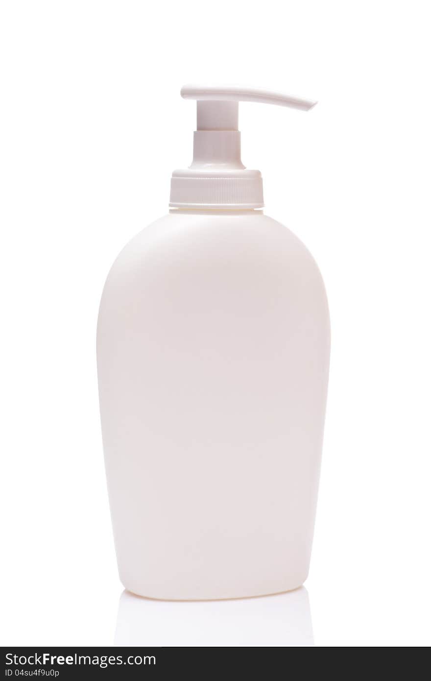 White blank bottle spray, on white background