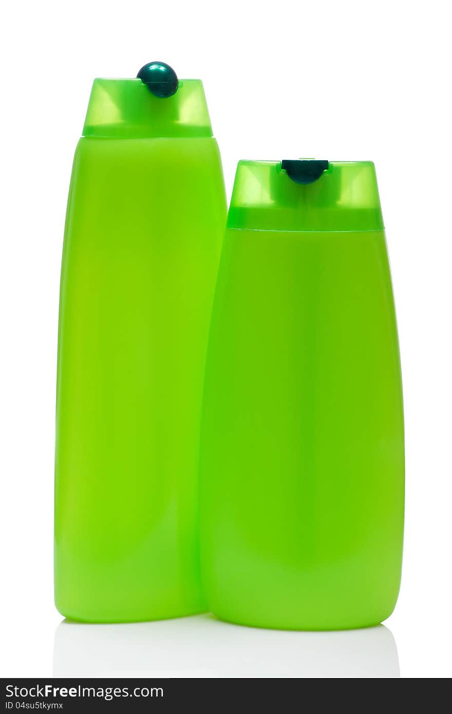 Two green blank bottle