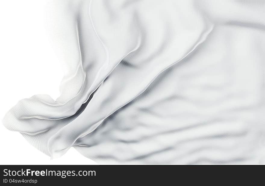 3d image of white fabric. 3d image of white fabric