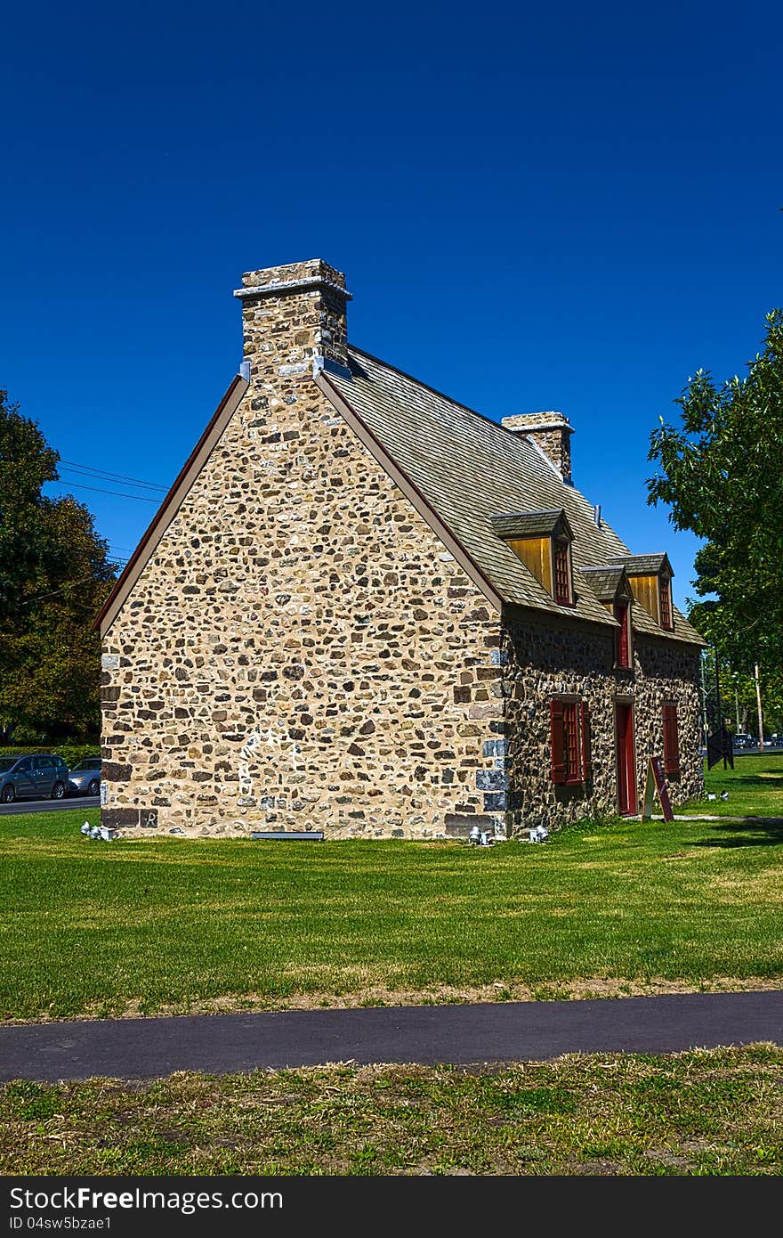 The Norman style old stone house was built in the late 1600's and was recently restored. The Norman style old stone house was built in the late 1600's and was recently restored
