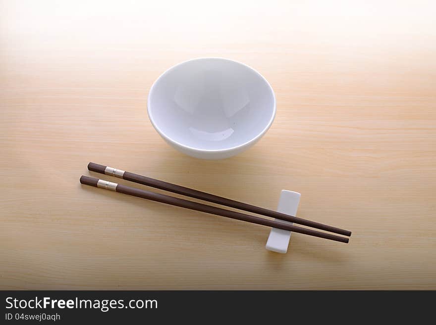 Chinese bowl and chopstick