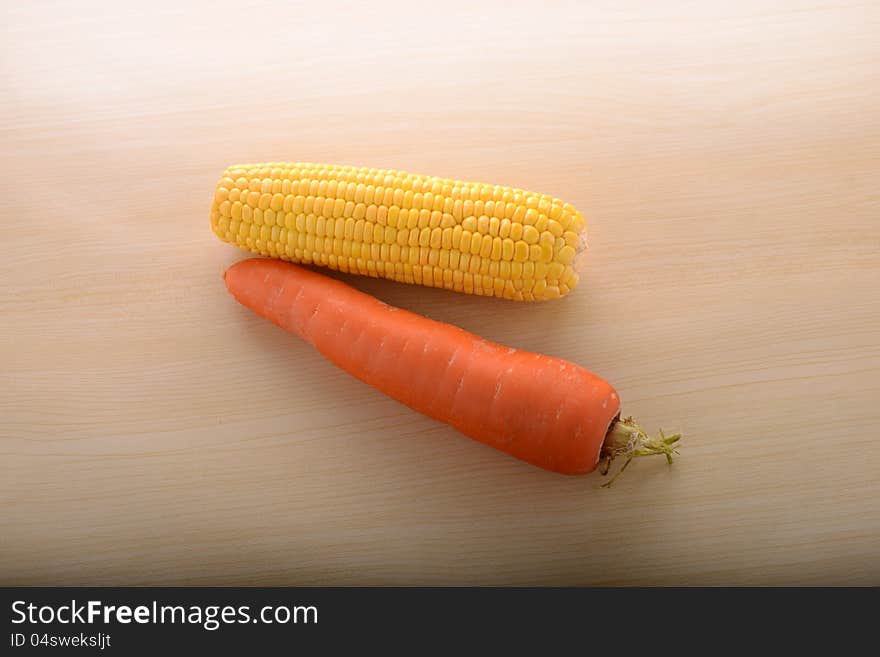 Healthy living with carrot and corn