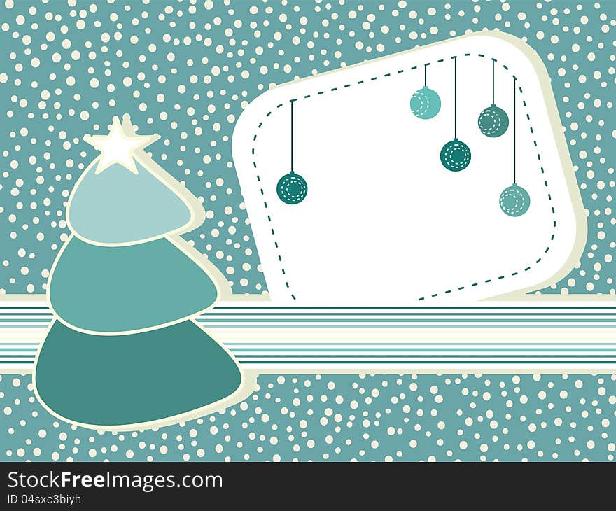 Christmas snow background, vector illustration