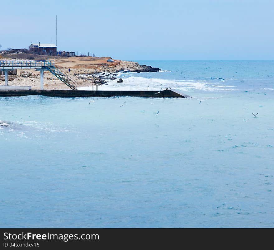 Landscape with the sea. Crimea. Ukraine