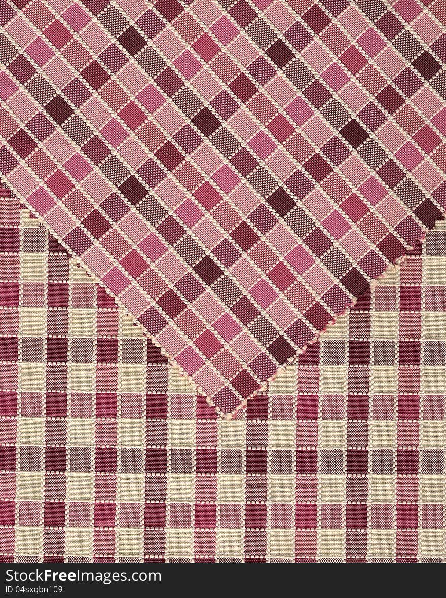 Pink and red vichy pattern.