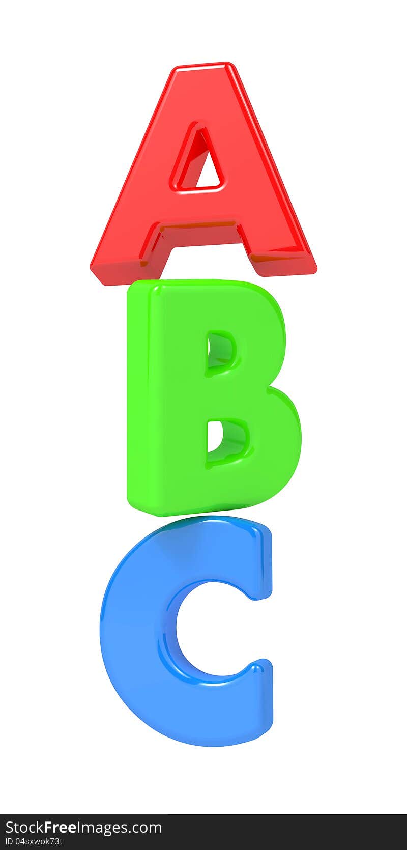 ABC Letters - Image Isolated on White. ABC Letters - Image Isolated on White.